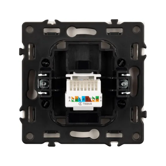 Фото #2 товара Механизм компьютерной розетки SCT-NOBE-MPC1-SFPL-IS (RJ-45, CAT6) (Arlight, Никель)