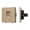 Минифото #1 товара Механизм компьютерной розетки SCT-NOBE-MPC1-SFPL-GD (RJ-45, CAT6) (Arlight, Золотой песок)