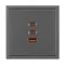 Минифото #4 товара ARL NOBE USB Розетка тип А+С+С софт-тач серый базальт SCT-MUACC-SFPL-FC-GR (65W, QC3) (Arlight, -)
