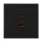 Минифото #2 товара Механизм розетки с быстрой USB зарядкой SCT-NOBE-MUACC-SFPL-FC-BK (65W, QC3) (Arlight, -)