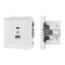 Минифото #1 товара Механизм USB розетки SCT-TENDO-MUAC-SFPL-WH (5V, 3A, QC3) (Arlight, Матовый белый)