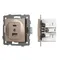 Минифото #1 товара Механизм USB розетки SCT-MUAC-PL-GD-V (5V, 3A, QC4) (Arlight, -)
