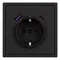 Минифото #2 товара Механизм розетки с USB зарядкой SCT-NOBE-MUAC-SFPL-BK (230V, 16A) (Arlight, Черный оникс)