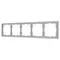 Минифото #1 товара Рамка пластиковая FRM-NOBE-SFPL-5-IS (Arlight, Никель)