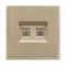 Минифото #4 товара Механизм сдвоенной компьютерной розетки SCT-NOBE-MPC2-SFPL-GD (RJ-45, CAT6) (Arlight, Золотой песок)