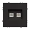 Минифото #3 товара Механизм сдвоенной компьютерной розетки SCT-NOBE-MPC2-SFPL-BK (RJ-45, CAT6) (Arlight, Черный оникс)