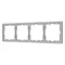 Минифото #1 товара Рамка пластиковая FRM-NOBE-SFPL-4-IS (Arlight, Никель)