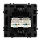 Минифото #2 товара Механизм сдвоенной компьютерной розетки SCT-NOBE-MPC2-SFPL-BK (RJ-45, CAT6) (Arlight, Черный оникс)