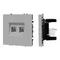 Минифото #1 товара Механизм сдвоенной телефонной розетки SCT-NOBE-MTL2-SFPL-IS (RJ-11, 4C) (Arlight, Никель)